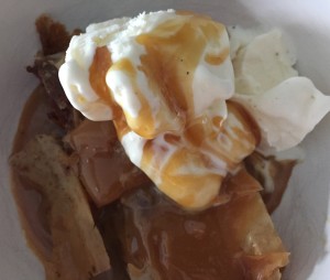 Apple Delight with Vanilla Ice Cream and Salted Carmel