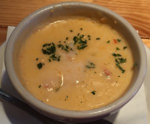 Lobster Bisque at the Dog and Pony Tavern in Bar Harbor Maine
