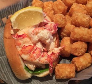 Lobster Roll at the Dog and Pony Tavern in Bar Harbor Maine