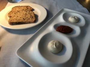 Gluten-free, Dairy-free Bread and Sauces, Pierchic, Dubai