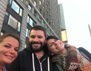 Gina Pacelli, Ody, and Elpida, Times Square, New York City