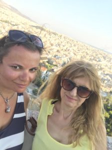 Gina Pacelli and Dina, Acropolis, Athens, Greece