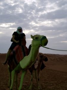 Gina Pacelli, Camel Ride, Desert, UAE