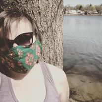 Gina Pacelli Wearing a Mask during COVID-19, Wakefield Lake